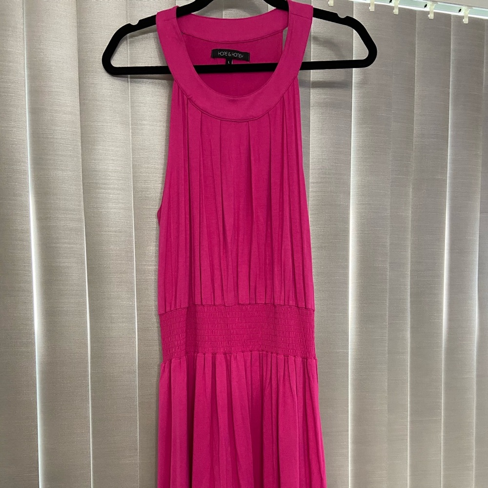 Pink elastic waist sundress